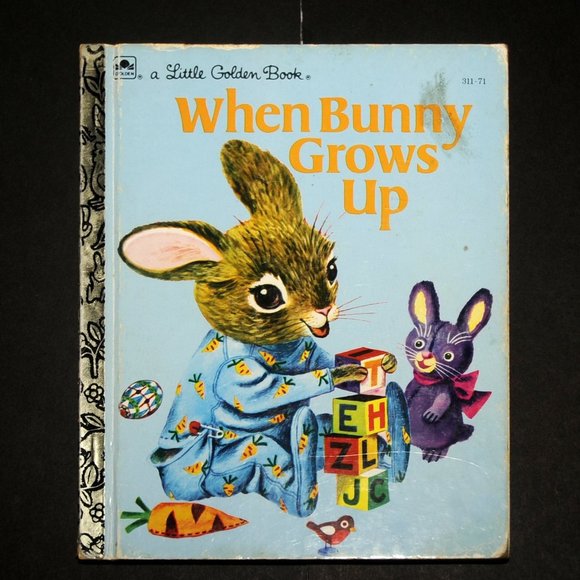 VTG Richard Scarry Little Golden Book 'When Bunny Grows Up' 1955 Easter Gift - Picture 1 of 12
